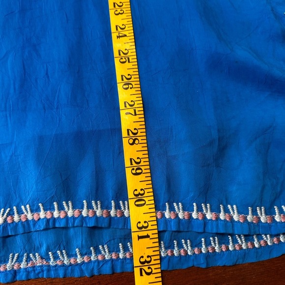 Johnny Was Size P/L Blue Vanessa Blue Floral Embroidered Tunic Blouse - Picture 12 of 14